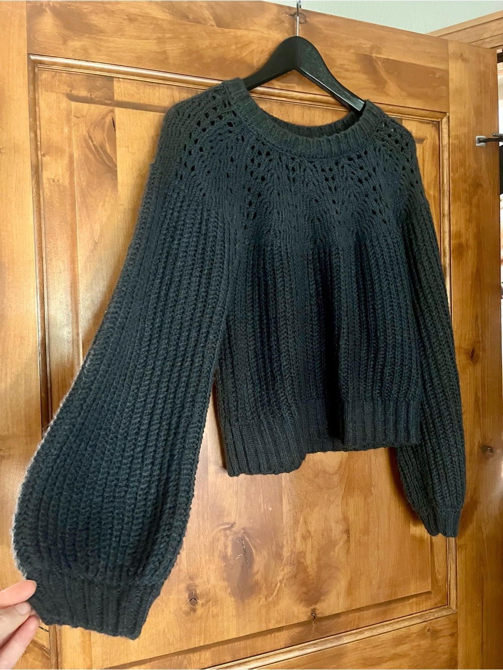 Bobeau charcoal grey knit sweater